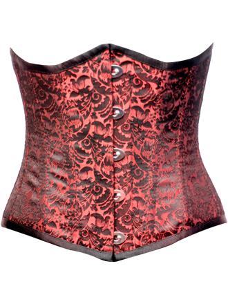 Unterbrustcorsage Brokat Rot